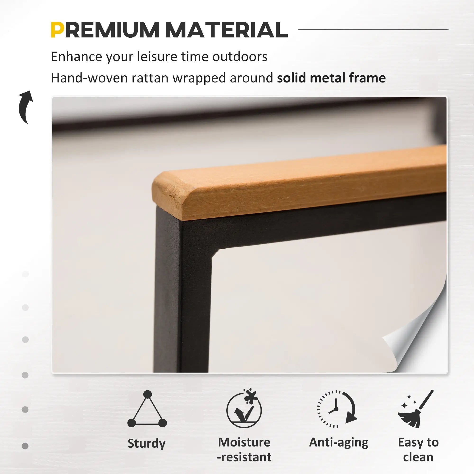 4-Piece Wicker Patio Set, Outdoor Rattan Chairs, Loveseat, Glass Table, Black Patio Furniture Sets at Gallery Canada