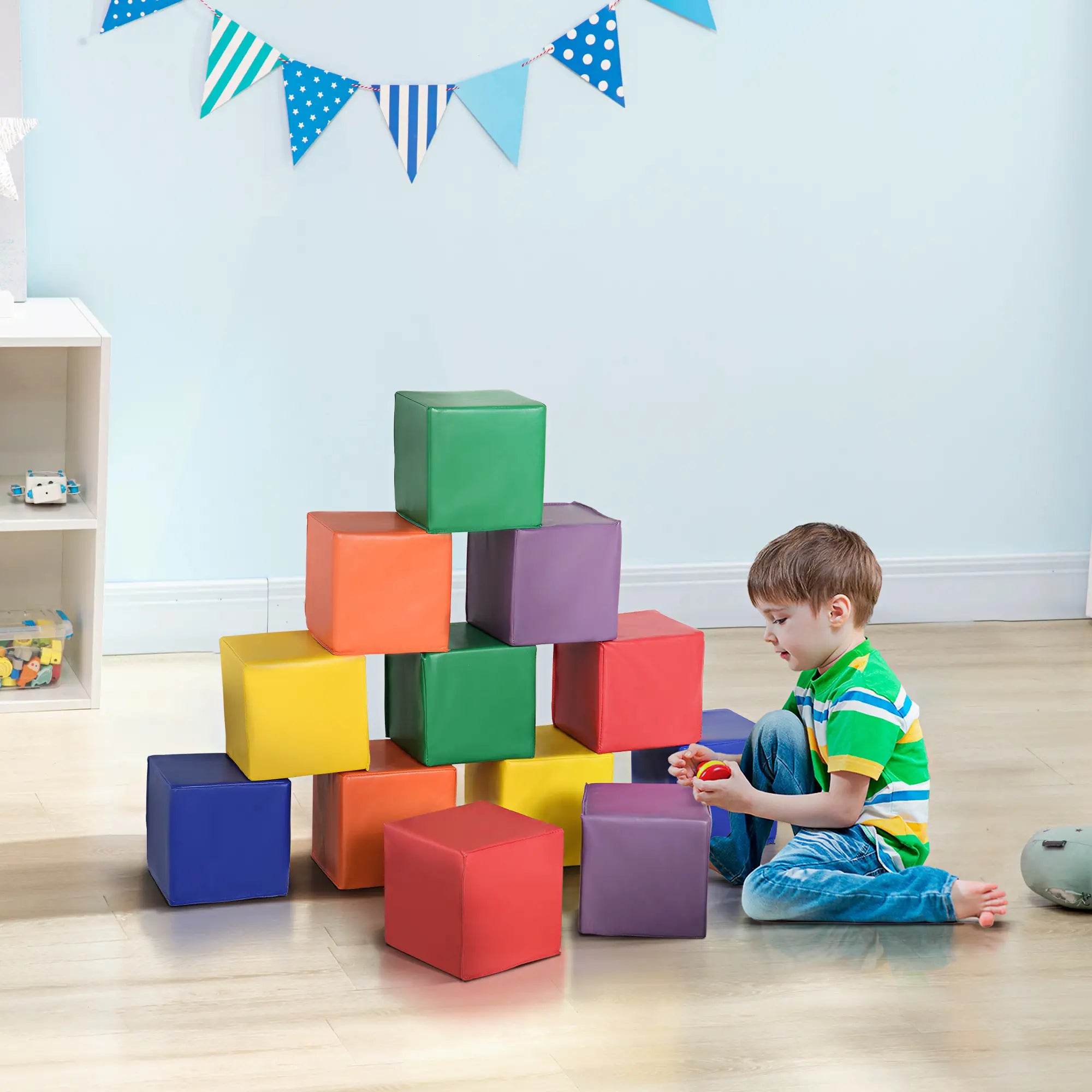12 Piece Soft Play Blocks, Foam Toy, Building Stacking, Multicolours Baby Gym & Playmats at Gallery Canada