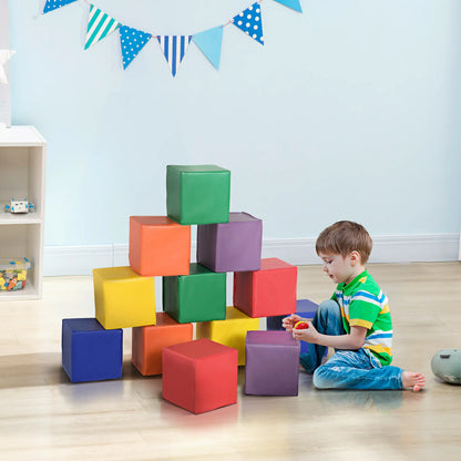 12 Piece Soft Play Blocks, Foam Toy, Building Stacking, Multicolours Baby Gym & Playmats at Gallery Canada