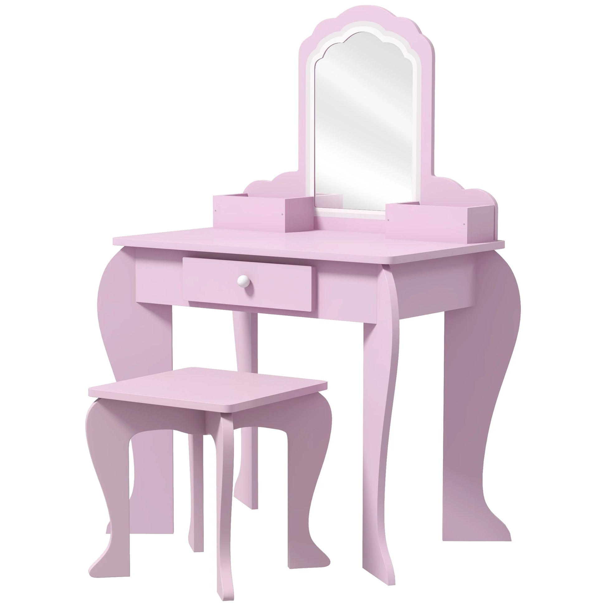 Makeup Vanity With Mirror, Stool, Cloud Design, 3-6 Years, Pink Toy Vanity Pink at Gallery Canada