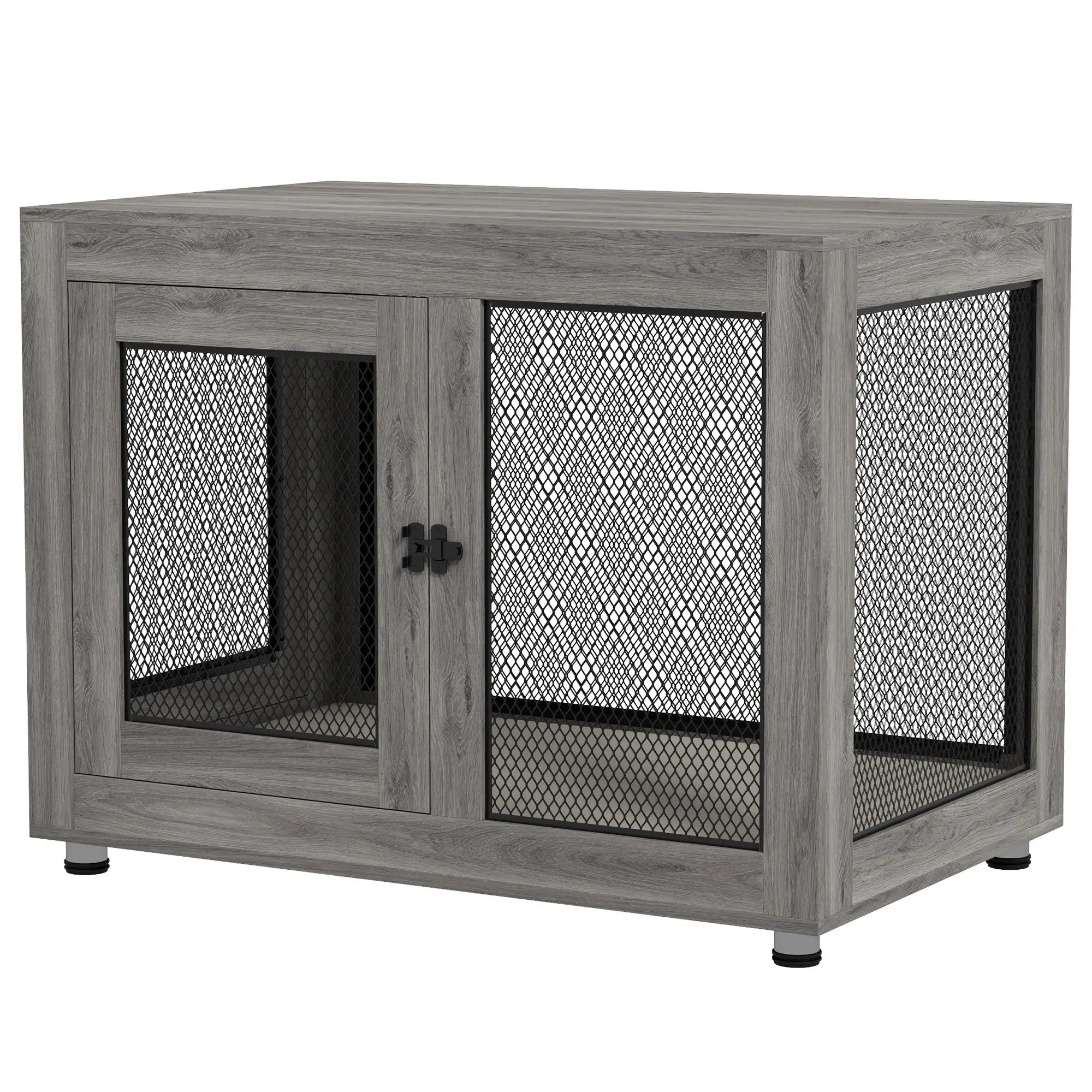 Pet Crate End Table, Water-resistant Cushion, Large Medium Dogs, Grey Houses, Kennels & Pens Grey at Gallery Canada