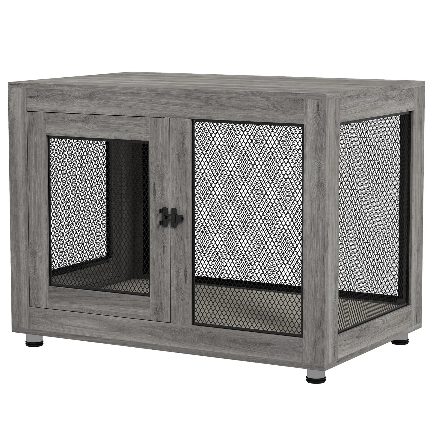 Pet Crate End Table, Water-resistant Cushion, Large Medium Dogs, Grey Houses, Kennels & Pens Grey at Gallery Canada