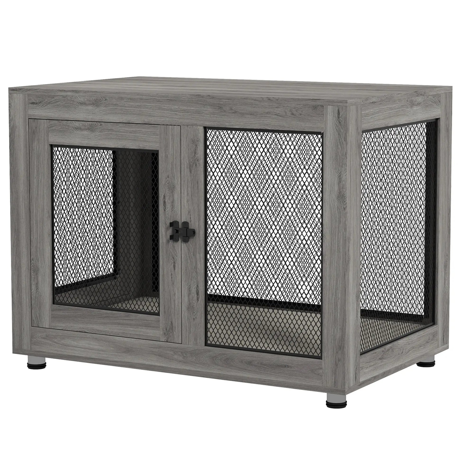 Pet Crate End Table, Water-resistant Cushion, Large Medium Dogs, Grey Houses, Kennels & Pens Grey at Gallery Canada