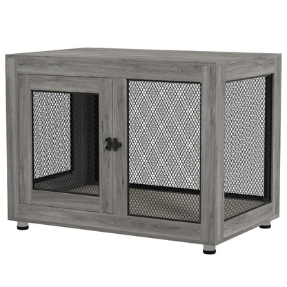 Pet Crate End Table, Water-resistant Cushion, Large Medium Dogs, Grey Houses, Kennels & Pens Grey at Gallery Canada