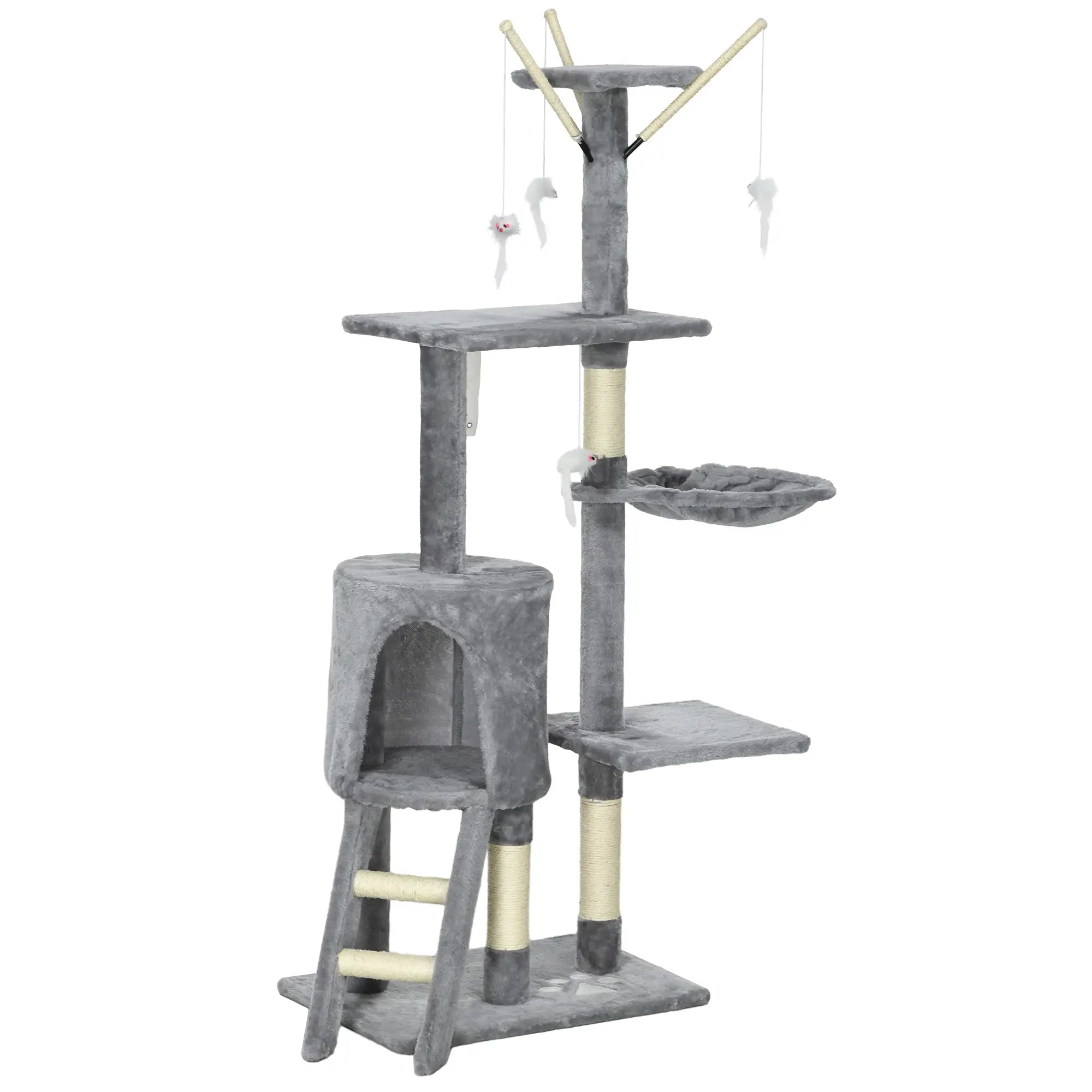 53 Cat Tree Tower, Kitten Activity Centre, Scratching Posts, Grey Cat Trees Grey at Gallery Canada