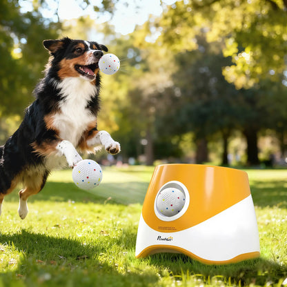 Automatic Dog Ball Launcher With 5 Etpu Balls, Orange