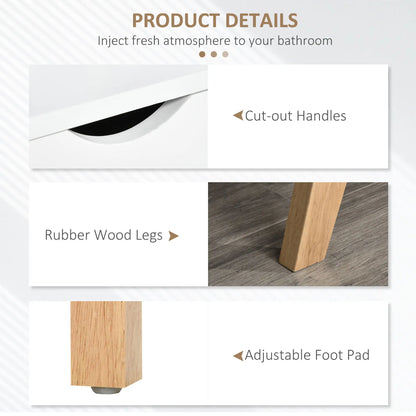 Modern Wooden TV Stand, 2 Storage Cabinets, Fits 65", White TV Stands at Gallery Canada