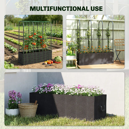 Raised Garden Bed With Trellis, Tomato Cage, 52.8 Gal Grow Bag Raised Garden Beds at Gallery Canada