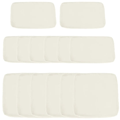 14pc Patio Rattan Sofa Set, Polyester Cushion Cover, Cream White Patio Chair Cushions Cream at Gallery Canada