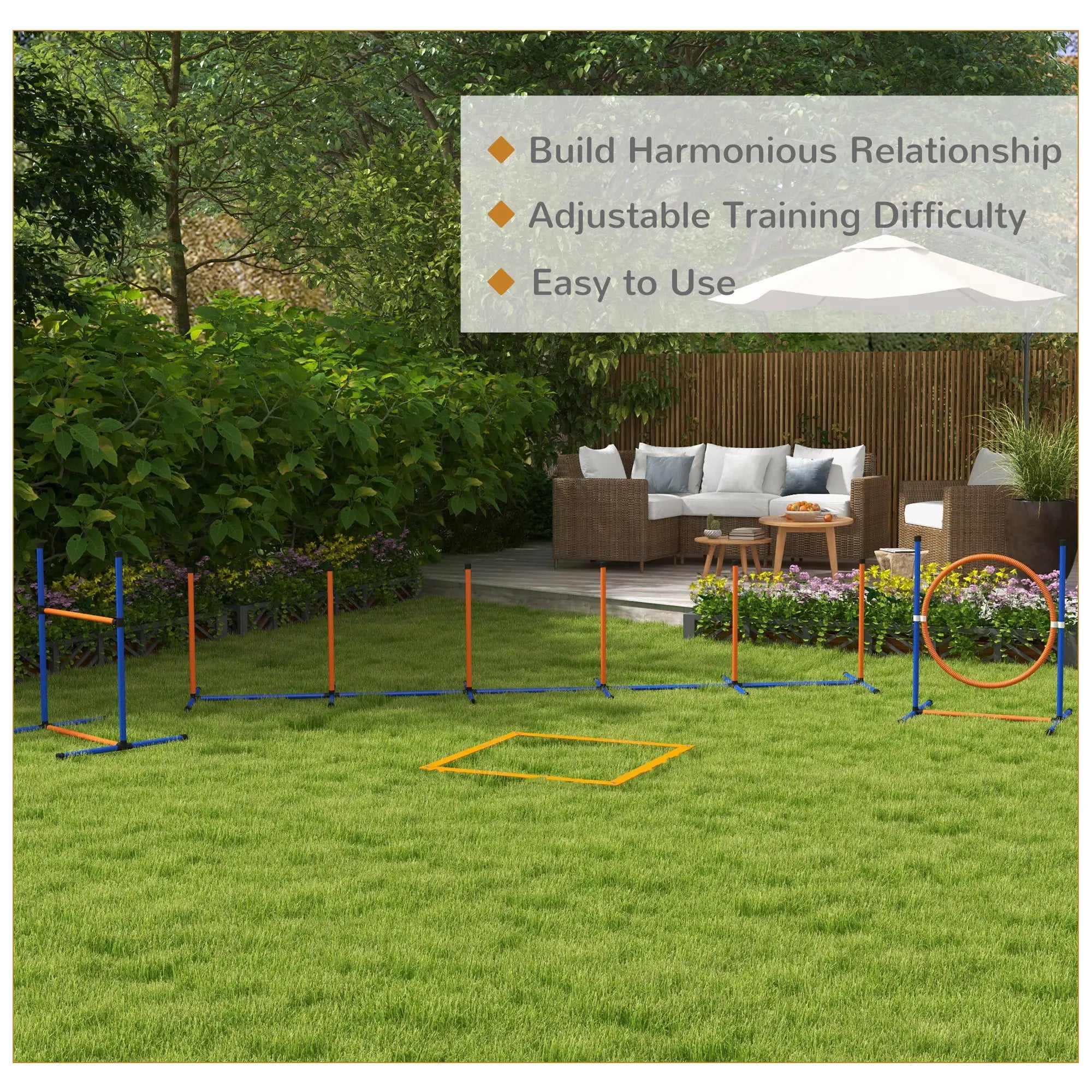 Dog Agility Training Equipment, Weave Poles, Adjustable Hurdle, Jump Ring Dog Agility Training Equipment at Gallery Canada