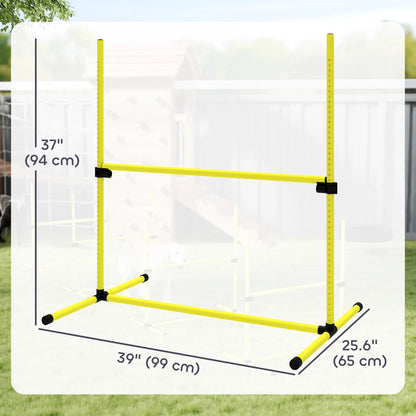 Set of 4 Dog Agility Training Jump Bars, Adjustable, Yellow Dog Agility Training Equipment at Gallery Canada