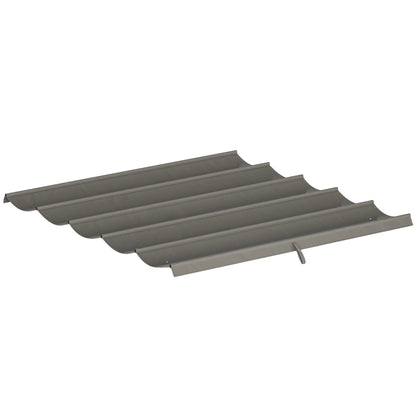 8.2' x 8.4' Retractable Pergola Canopy Replacement, Light Grey Gazebo Canopy Replacement Light Grey at Gallery Canada