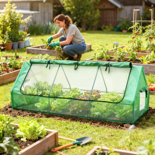 Portable Mini Greenhouse, Mesh Windows, 94.5" x 35.4" x 35.4", Green Mini Greenhouses Green at Gallery Canada