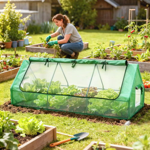Portable Mini Greenhouse, Mesh Windows, 94.5