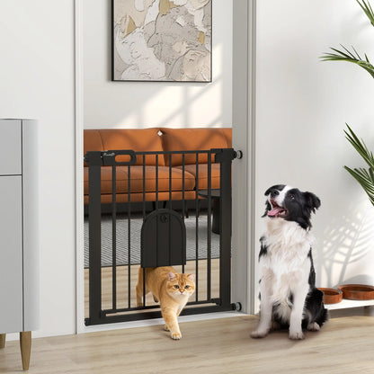30"-32" Extra Wide Pet Gate, Small Door, 30"H, Black Houses, Kennels & Pens at Gallery Canada
