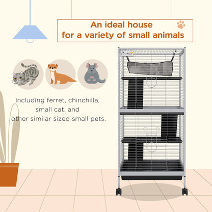 Steel Small Animal Cage, for Guinea Pig, Ferret, Light Grey Houses & Habitats at Gallery Canada