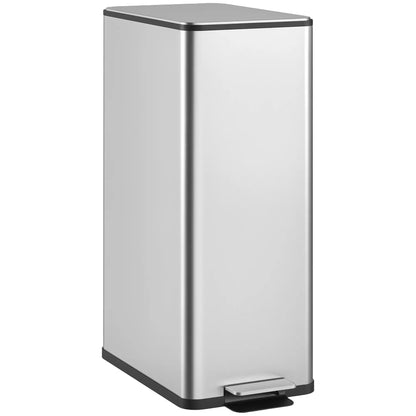 5.3 Gallon Stainless Steel Garbage Can, Soft-Close Lid, Foot Pedal, Silver Household Supplies at Gallery Canada