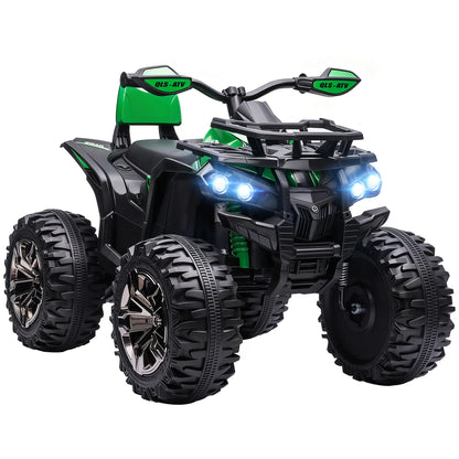 12V Kids Ride-On Car, 10AH Battery Powered ATV, 1.8-5 Mph, Green Electric Toy Cars at Gallery Canada