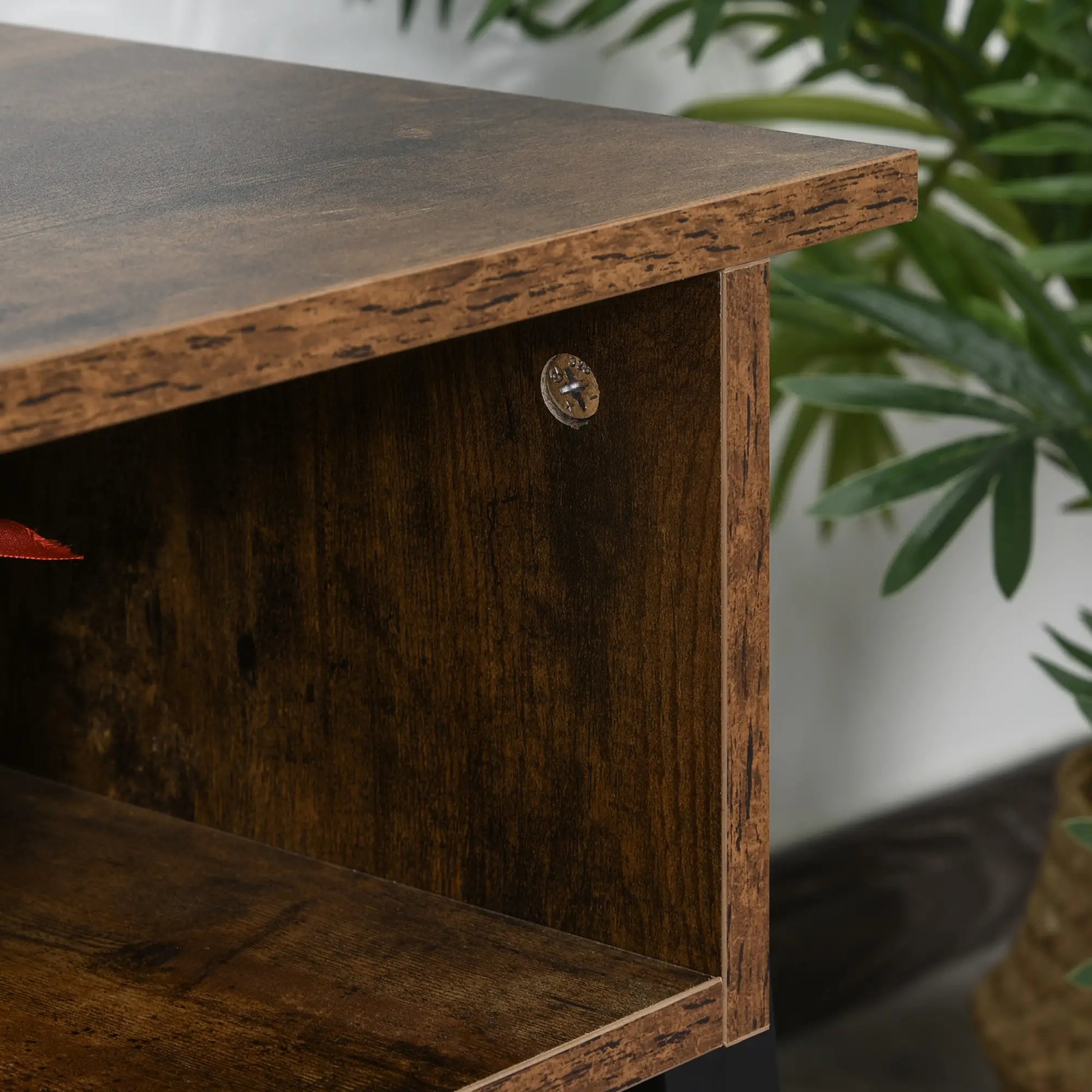 Industrial TV Stand, Console for 45'' Flat Screen, Rustic Brown TV Stands at Gallery Canada