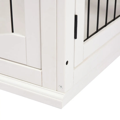 26" Wooden Dog Cage, Double Door, Modern Design, White Houses, Kennels & Pens at Gallery Canada