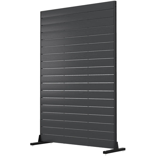 Outdoor Privacy Screen, 47.2" x 68.5" HDPE Panel With Stand, Black Side Awnings Black at Gallery Canada