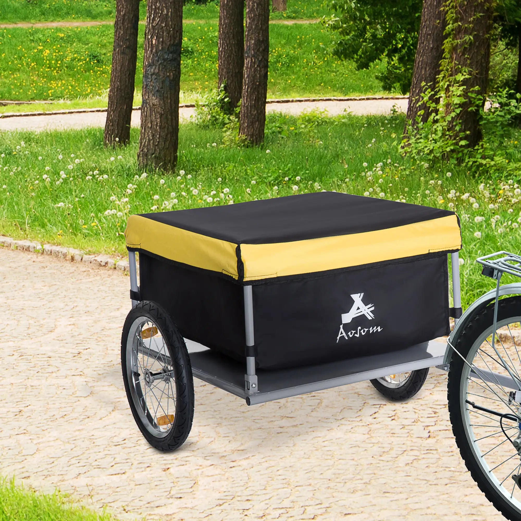 Bicycle Cargo Trailer, Utility Cart, Garden Carrier, Yellow Bike Cargo Trailers at Gallery Canada