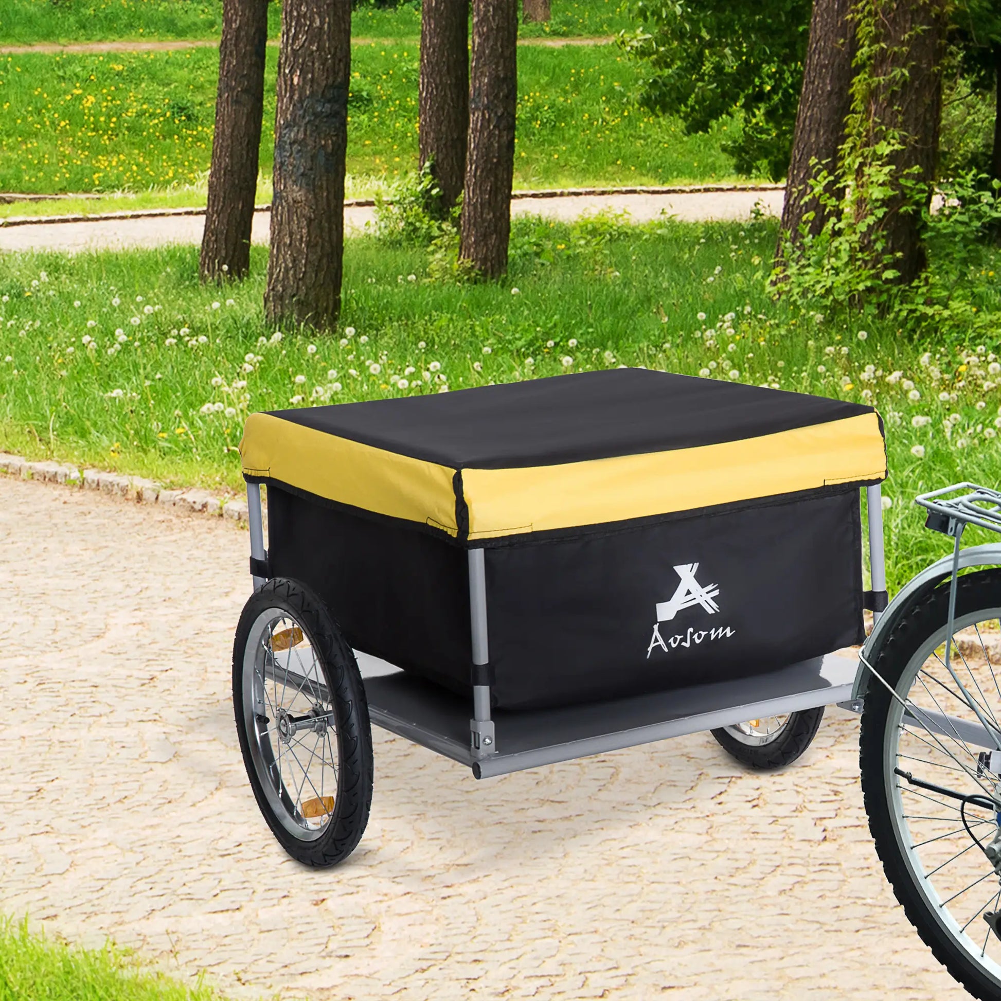 Bicycle Cargo Trailer, Utility Cart, Garden Carrier, Yellow Bike Cargo Trailers at Gallery Canada