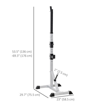 2-Piece Barbell Rack, 53.5"-69.3" Adjustable, 440LBS Capacity Power Towers at Gallery Canada