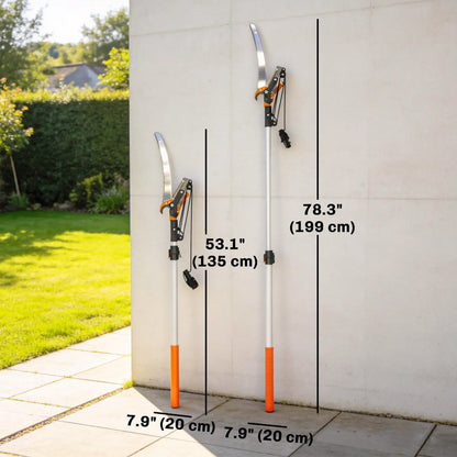6.5ft Manual Pole Saw, Telescopic Aluminium Pole Pruner, 65Mn Steel Blade Garden Accessories at Gallery Canada