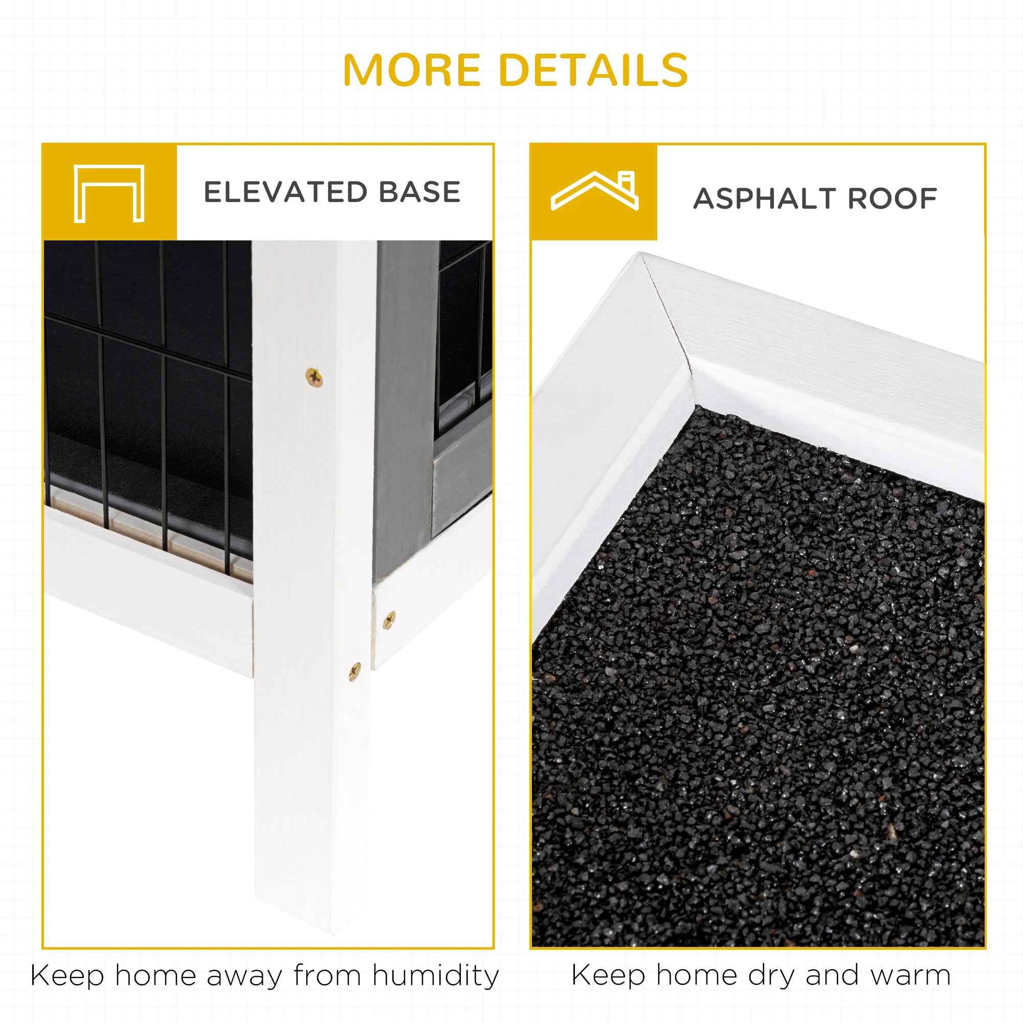 2 Tier Wooden Rabbit Hutch Bunny Pet House Wooden Coop Run, Grey Rabbit Hutch at Gallery Canada