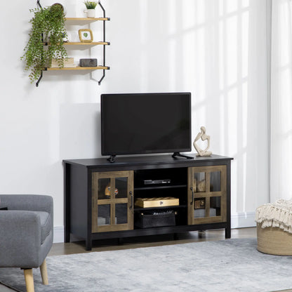 TV Stand for 55 Inch TVs, Adjustable Shelves, Cable Holes, Black TV Stands at Gallery Canada