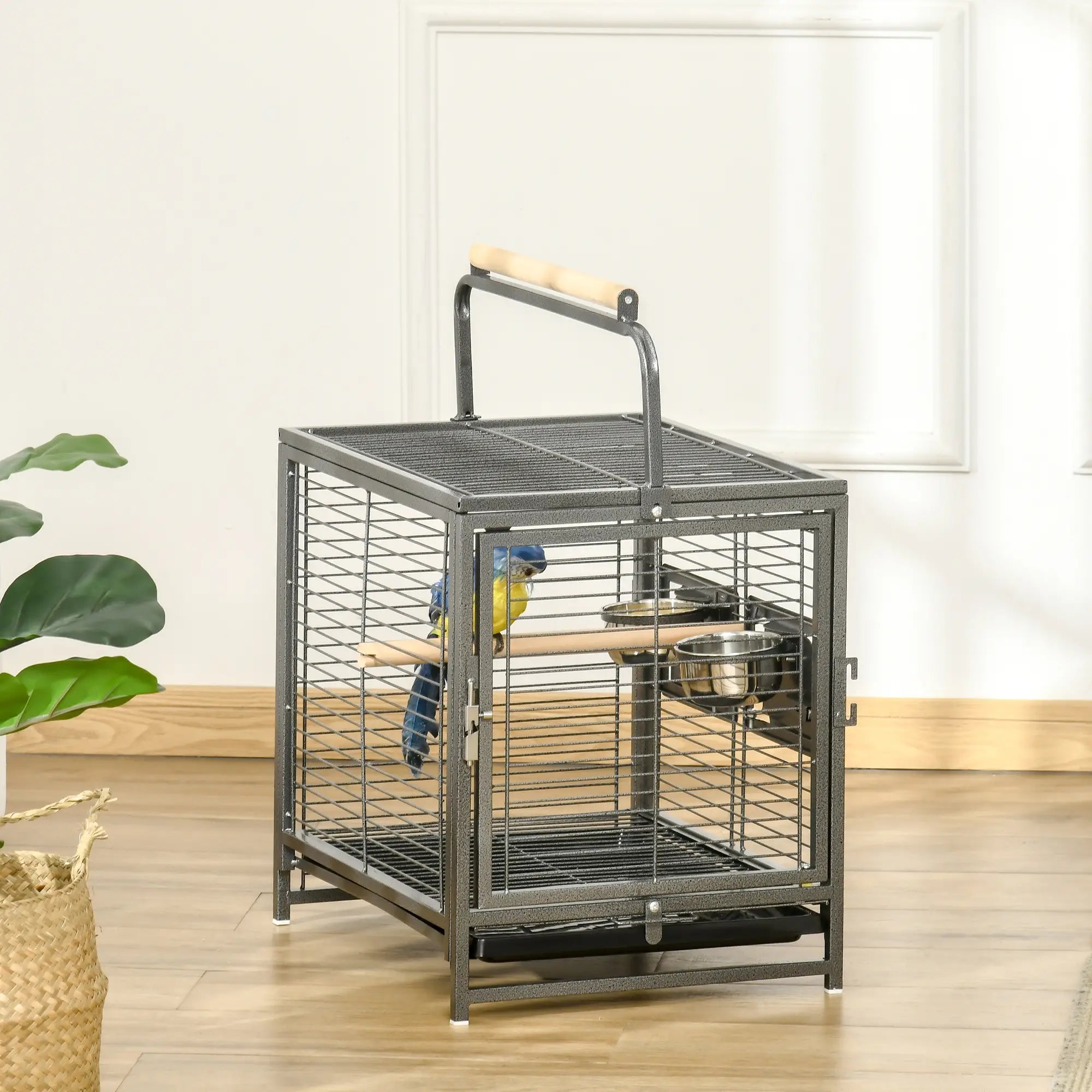 Bird Travel Cage for Parrots, Conures, African Grey, Black Bird Cages at Gallery Canada