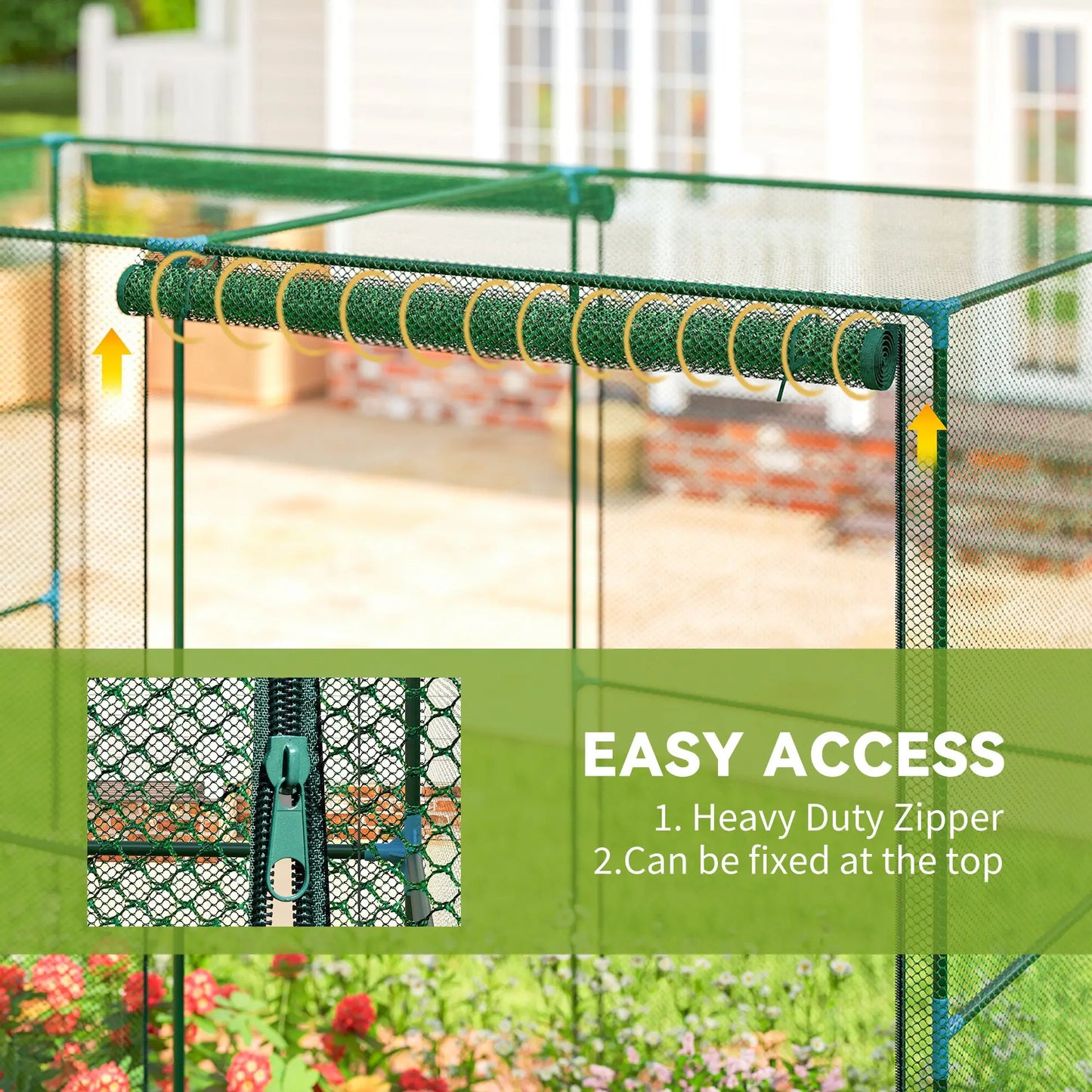 8' x 4' Crop Cage, Plant Protection Tent, Zippered Doors, Vegetable Garden Greenhouses at Gallery Canada