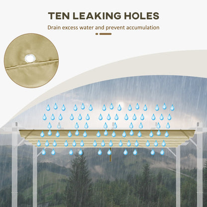 Retractable Pergola Canopy, 10' x 10', Beige Gazebo Canopy Replacement at Gallery Canada