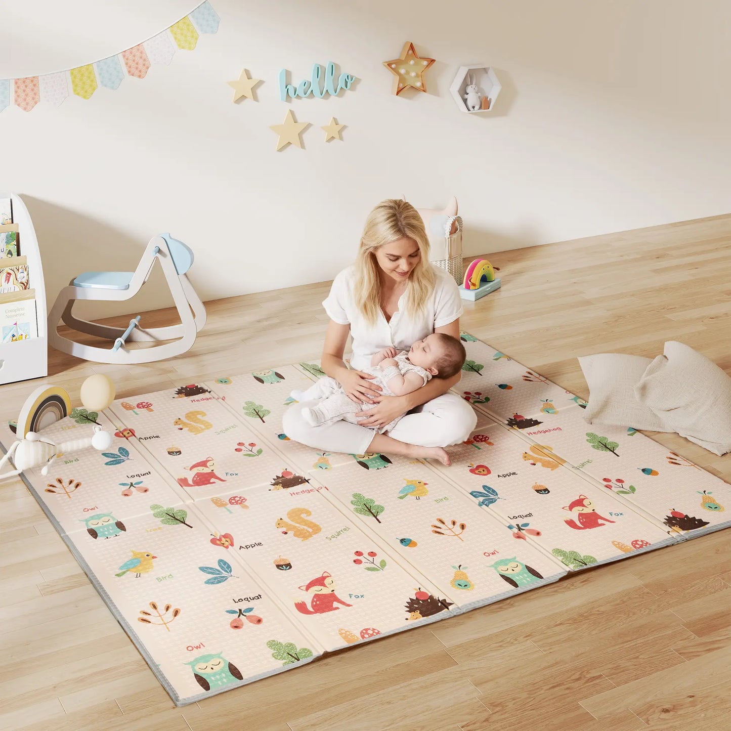 Foldable Baby Play Mat, Reversible Foam Crawling Mat, Toddler Nursery Kids Gym & Playmats at Gallery Canada