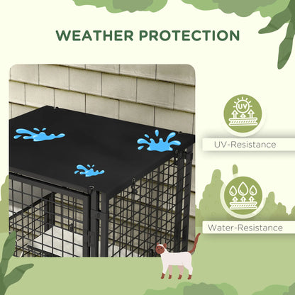 Multi-Level Cat Cage, Outdoor Catio, Steel, UV Water Resistant Cover, 5 Platforms, Soft Pads, Black Outdoor Cat Enclosures at Gallery Canada