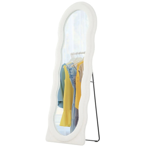 Floor Standing Mirror, Full Length, Leaning or Wall, Arched Top, White