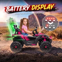 24V 2 Seater Kids Ride On Truck, Ages 3-8, Remote Control, Pink