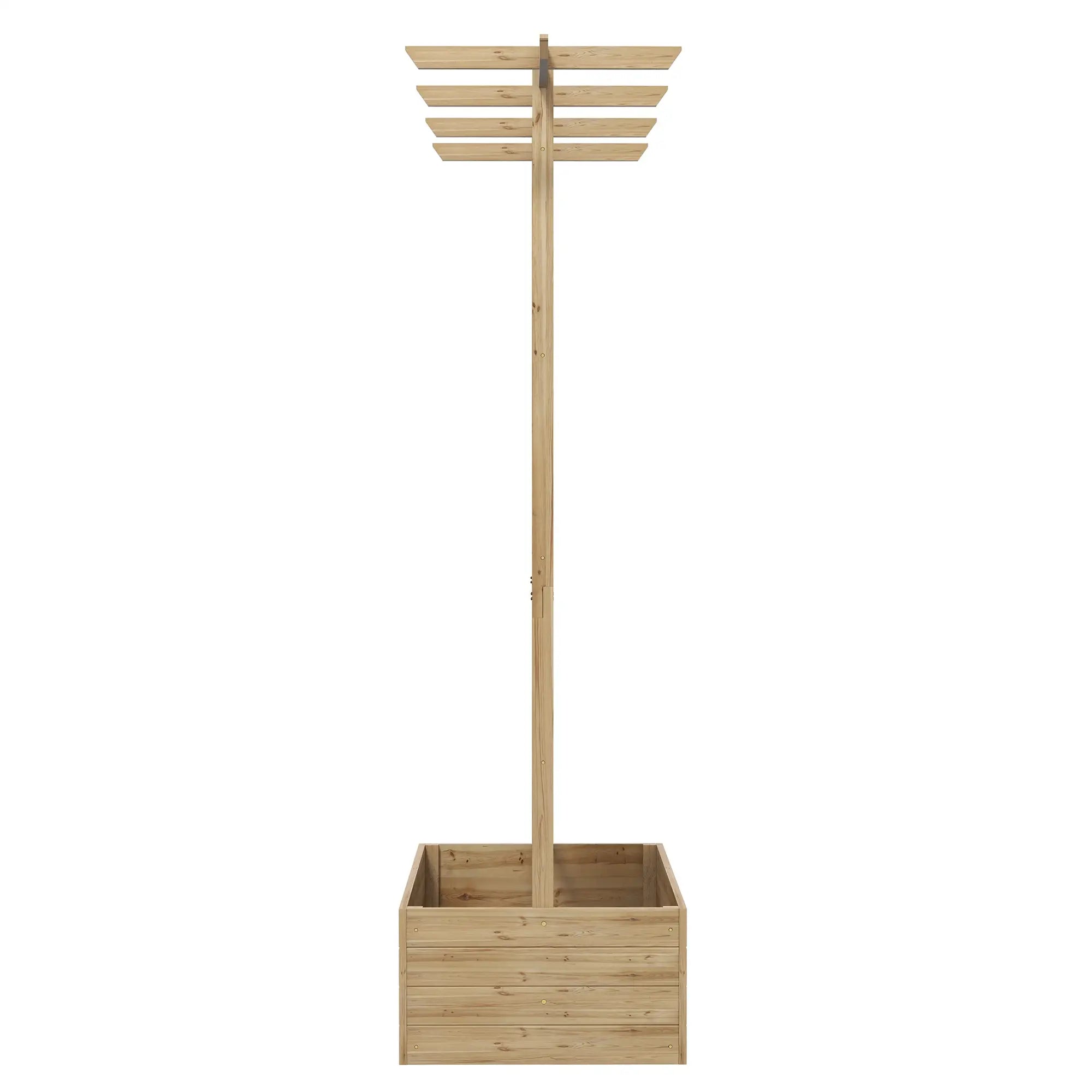 Wooden Planter With Trellis Privacy Screen, Raised Garden Bed Wooden Planter Boxes at Gallery Canada