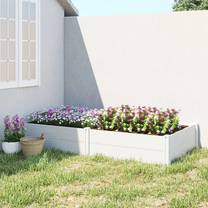 Vinyl Raised Garden Bed Kit, 6.5 x 3 x 1ft, White Raised Garden Beds at Gallery Canada