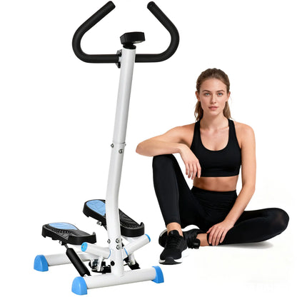 Twist Stepper, Adjustable Resistance, LCD Screen, White & Blue Exercise & Stationary Bikes at Gallery Canada