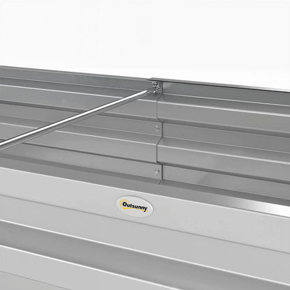 Galvanized Raised Garden Bed, Outdoor Planter Box, 4' x 2' x 1', Silver Raised Garden Beds at Gallery Canada