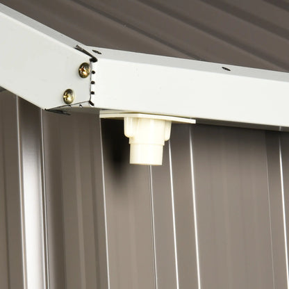 8.5' x 5.5' Metal Garden Shed, Outdoor Storage, Lockable Door, Light Grey Sheds at Gallery Canada