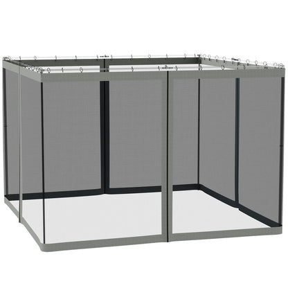 Replacement Mosquito Netting, 10' x 10', Black, Dark Grey Gazebo Sidewalls Black, Dark Grey at Gallery Canada