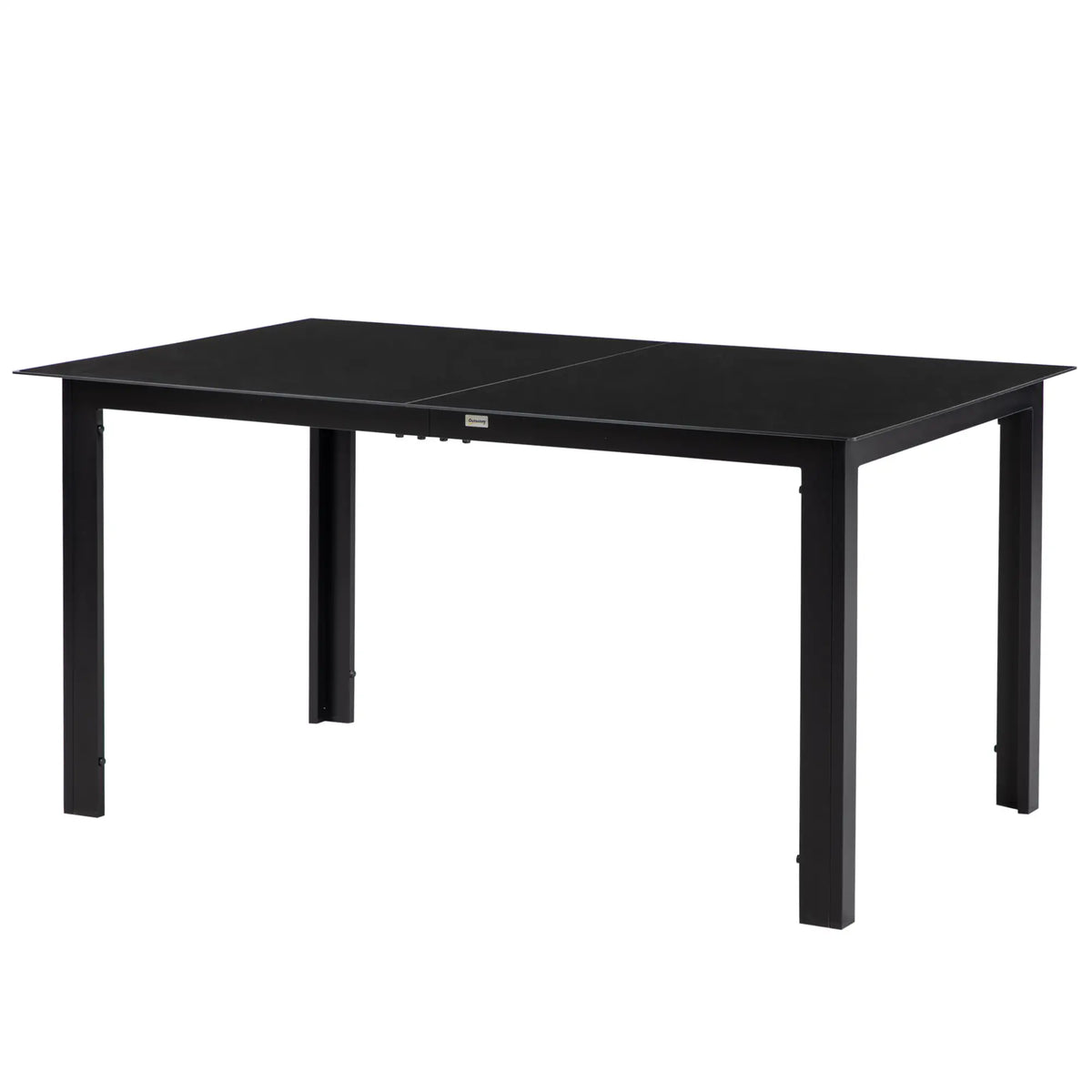 Aluminium Outdoor Dining Table, 59" X 35" Rectangle, Black Patio Dinning Tables at Gallery Canada