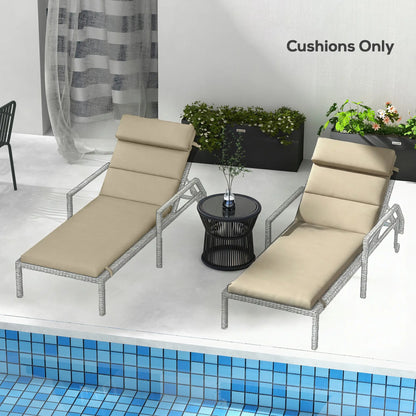 Patio Chaise Lounge Chair Cushions, Set of 2, Beige Patio Chair Cushions at Gallery Canada