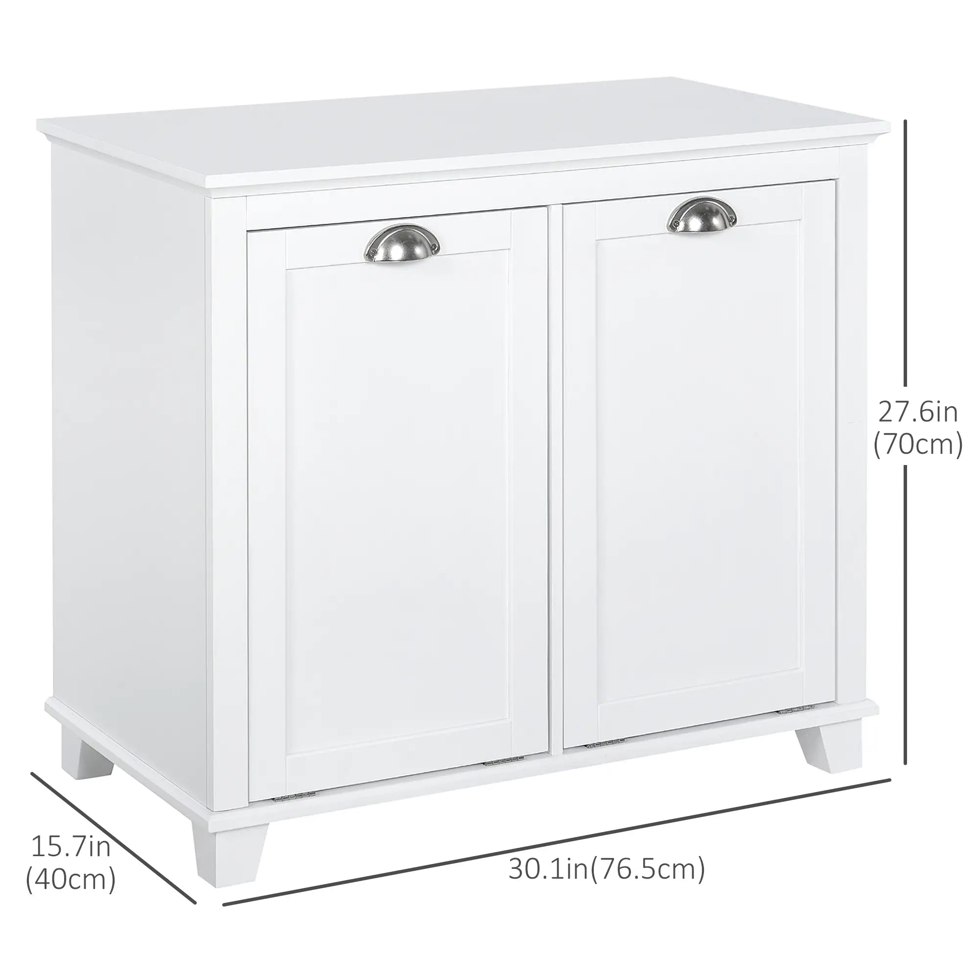 Tilt-Out Laundry Cabinet, Bathroom Organizer, 2-Compartment Hamper, White Bathroom Cabinets at Gallery Canada