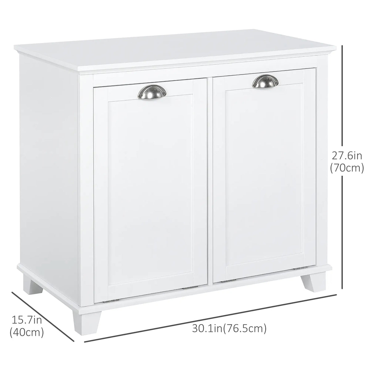 Tilt-Out Laundry Cabinet, Bathroom Organizer, 2-Compartment Hamper, White Bathroom Cabinets at Gallery Canada