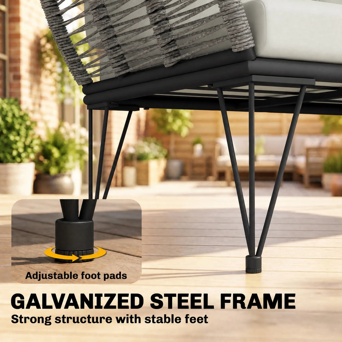 Outdoor Patio Sofa, 2 Seater Loveseat With Cushions, Light Grey Patio Furniture Sets at Gallery Canada