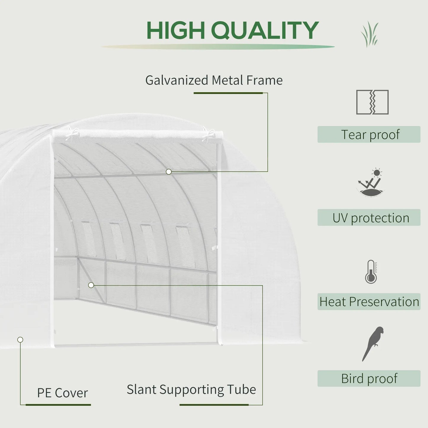 26' x 10' x 6.6' Large Walk in Tunnel Greenhouse Garden Plant Seed Green House Premium Steel Frame Tunnel Greenhouses at Gallery Canada